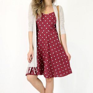 Old Navy Fit & Flare Printed Cami Dress Polka Dot